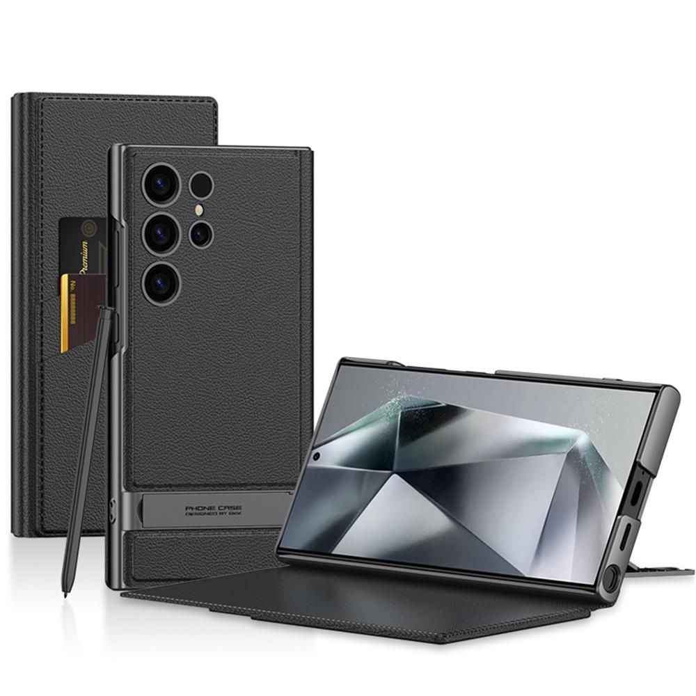 

Для Samsung Galaxy S24 Ultra Чехол 5G Кожаный кошелек с отделениями для карт с подставкой для защиты объектива Откидной чехол-книжка для телефона For Galaxy S24 Ultra