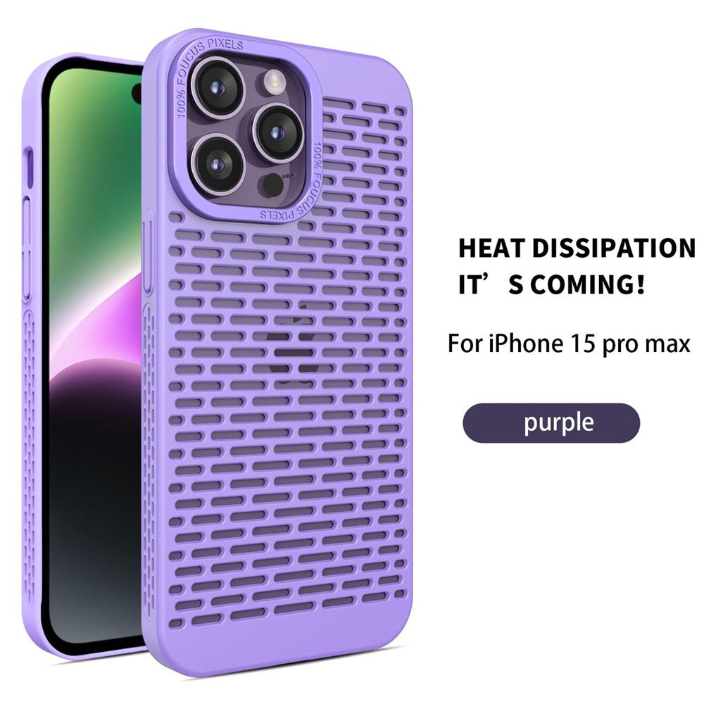 Heat Dissipation Shockproof Phone Case For iPhone 15 14 13 12 11 Pro Max Hollow Cold-Cut Lens Protection Anti-Fall Cover Funda