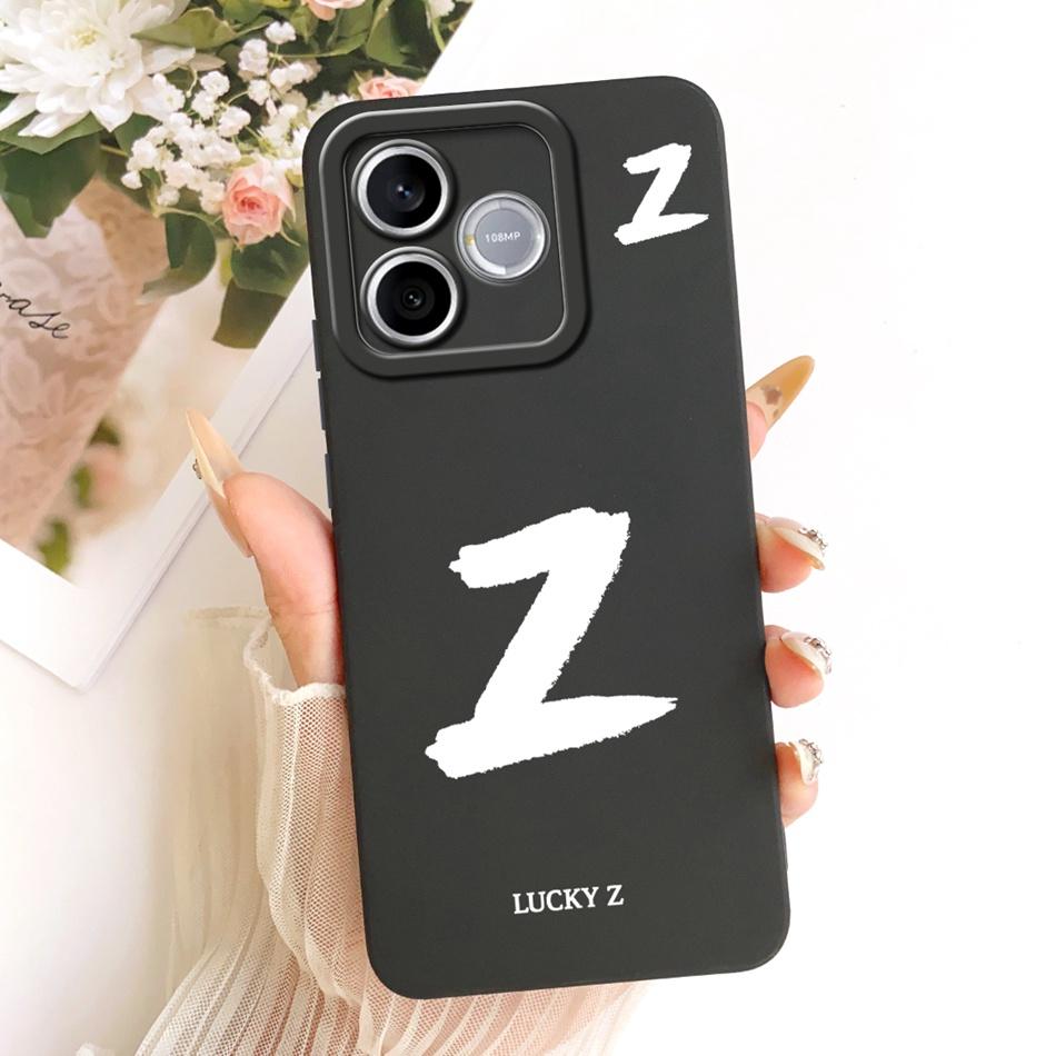 For Honor 600 Lite 5G Honor600 Lucky Initial Letter Phone Case For Honor 600 600Lite Soft Silicone Shockproof Cases Bumpers