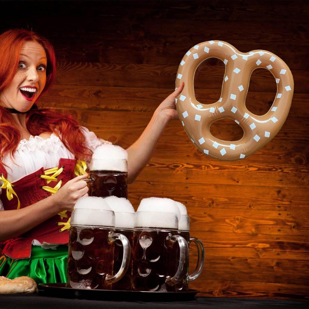 5-pack 15-tums pretzelballonger, Oktoberfest-tema uppblåsbara festdekorationer för födelsedag, jul, festival & ölfest