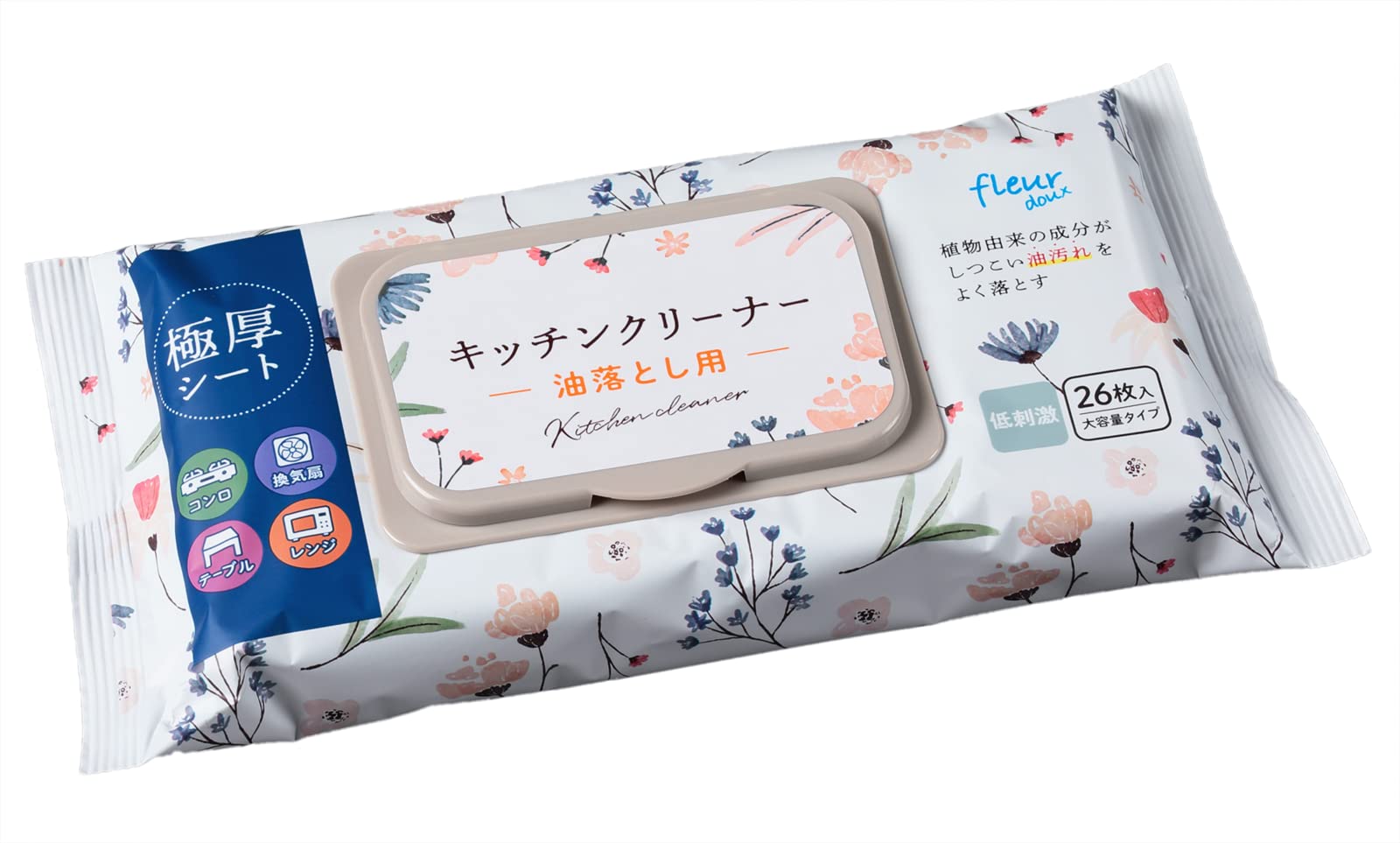 

Marubeni Forest Links Wet Sheet VINDA Kitchen Cleaner for Oil Extra 20 x 27 26 шт. x 1 шт. Удаление, гипоаллергенное, толстое, белое, прибл.. см,