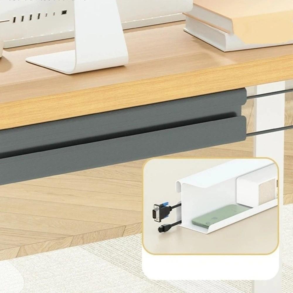 No Trace Under Table Cable Tray Flame Retardant Cable Organizer Cable Management Tray  Home Office