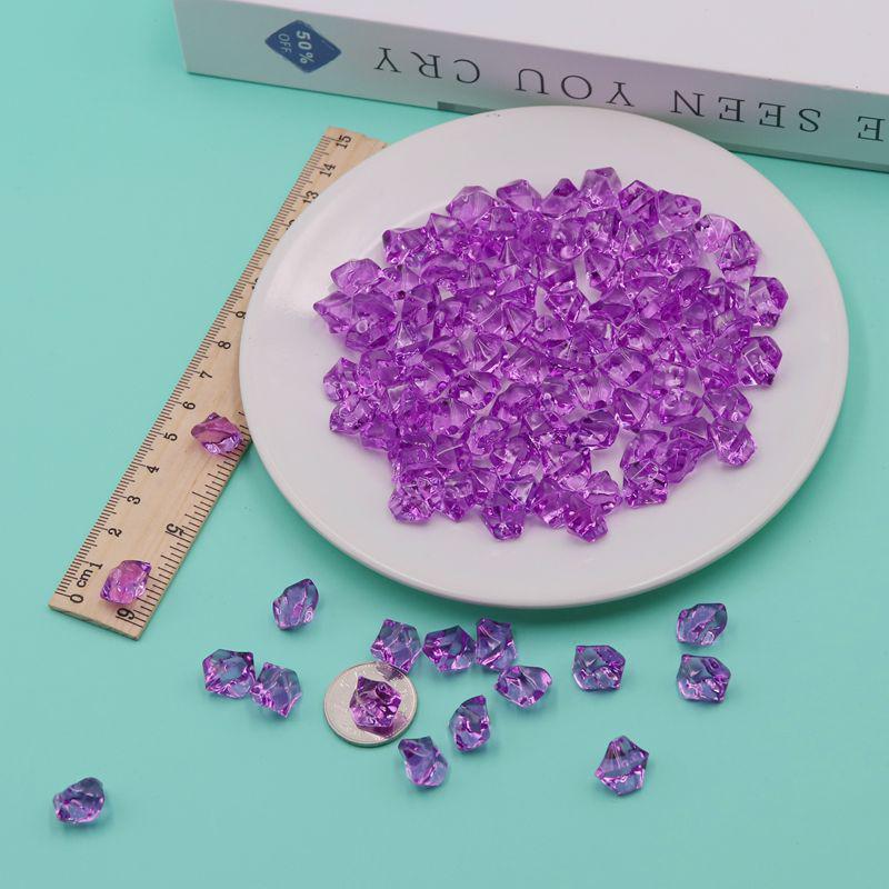 

Acrylic Gemstone Simulation Ice Cubes - DIY Crystal Stones Toy for Amusement Parks 18*25mm approx. 210 pieces