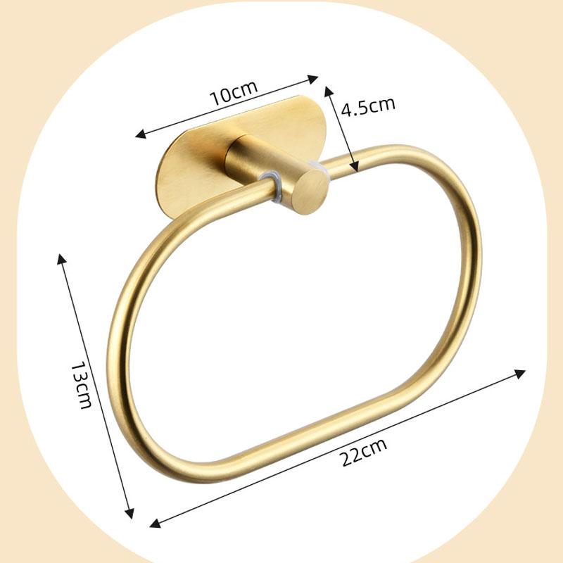 Suport pentru prosoape din oțel inoxidabil Suport auto-adeziv pentru prosoape de baie Umeraș negru pentru spălat cu mâinile Bară cu șină Accesorii de depozitare pentru bucătărie