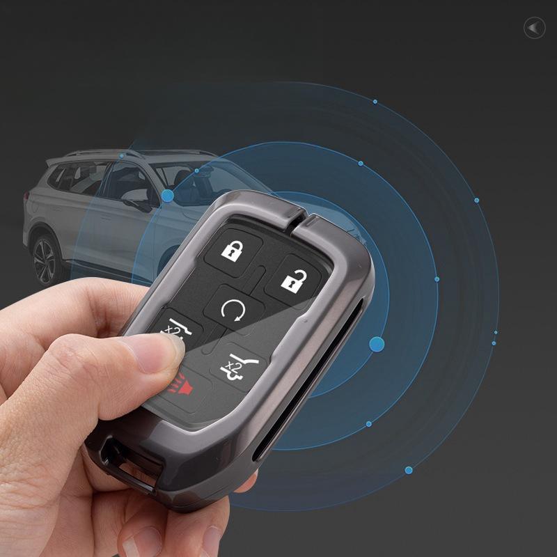 3 4 5 6 Buttons Metal Zinc Car Key Case Cover Holder For GMC Terrain 2019 For Chevrolet Suburban 2019 Key Shells Fob Accessories