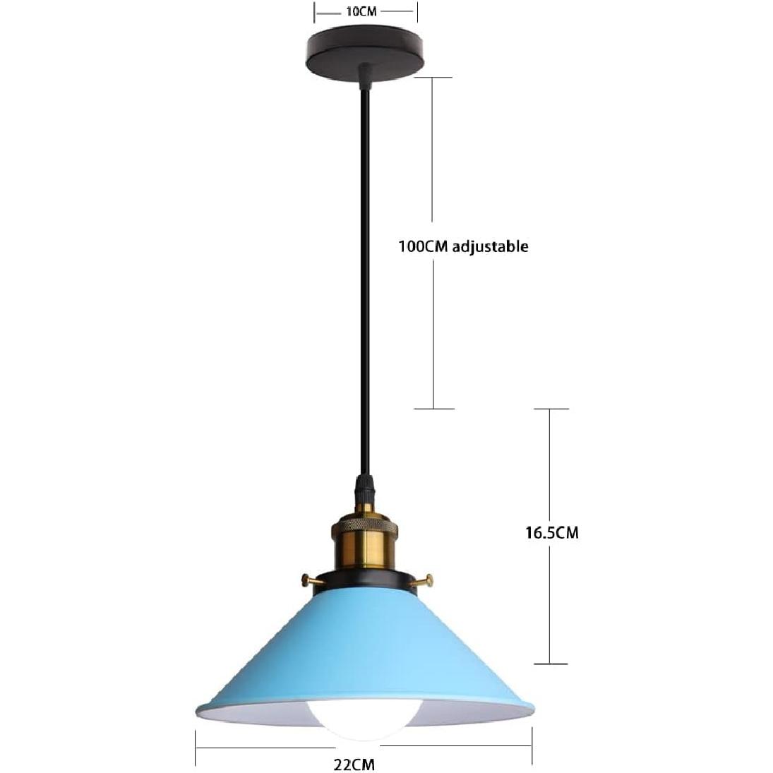 

Подвесной светильник Nordic Modern, романтический, красочный, подвесной светильник, металлический абажур, современная лампа для ресторана, кухни, кофейни, бара(синий) чёрный