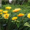 Solar Sunflower Garden Lights 1/3 Heads Waterproof Outdoor Decorative Lawn Lamp for Yard Pathway Wedding Christmas