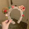 Autumn/Winter Cookie Face Washing Headband - Cute and Quirky Plush Hair Accessory for Kids