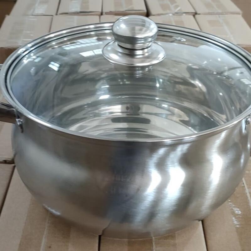 DUTRIEUX Thickened Stainless Steel Soup Pot with Glass Lid