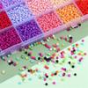 24-Grid Glass Seed Bead Set: Hot & Cold Colors for Handmade DIY Jewelry - Bracelets, Necklaces, and Accessories
