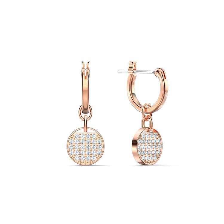 Swarovski Mini Pierced Ingwer Kristall Ohrringe Damen Ohrringe Weiß Roségold 5567528