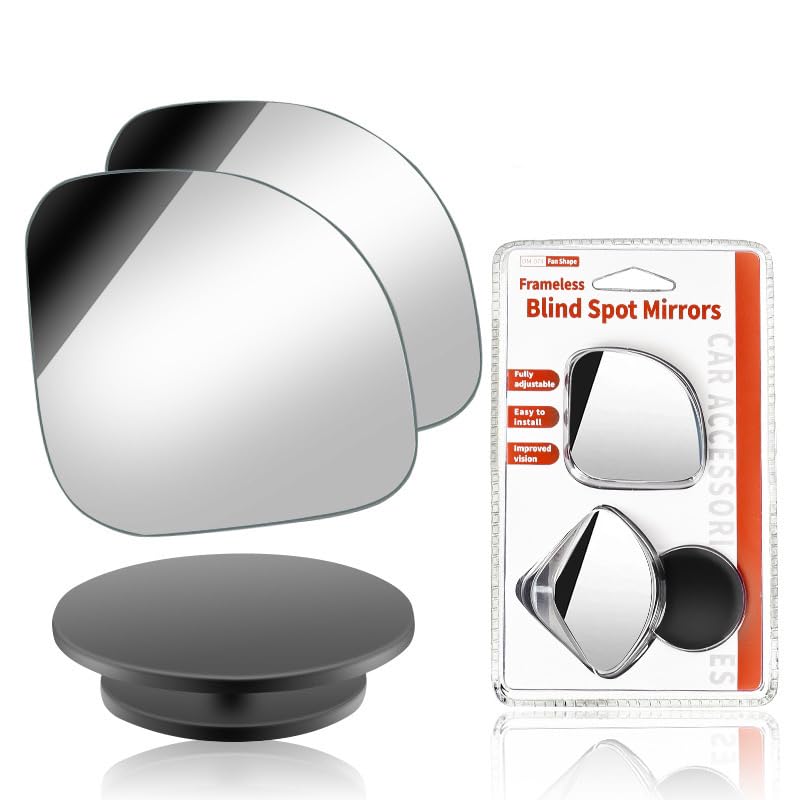 

Automotive Auxiliary Mirrors of angle blind spot wide field of eliminates blind side safe driving [Set 2] 360-degree adjustment, mirrors, view, spots,