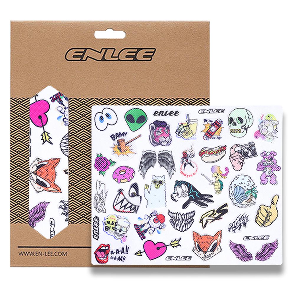 ENLEE RS2319 Bicycle Helmet Personalized Creative Stickers PVC Decorative Decals A