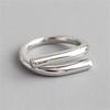 Punk Geometric Irregular Liquid Lava Waterdrop Shaped Open Rings For Women Vintage Silver Color Metal Rings Personality Jewelry