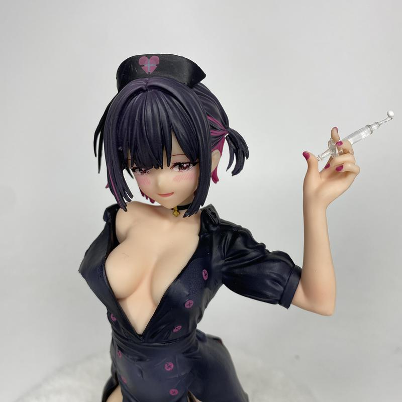 Bai Xuelan Nurse Figure Anime Model Short Hair Kneeling Beautiful Girl Surrounding Statues Tide Play Sexy Ornament Gifts