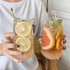 Stylish Vertical Stripe Glass Beverage Cup