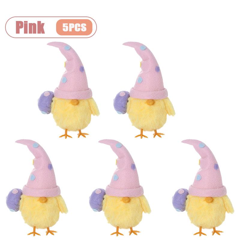 1-5PCS Easter Decor Instagram Cute Egg Chick Doll Ornament Festival Party Gift Home Decoration Seasonal Display