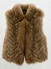 Matsuma Mingyue Autumn and Winter New Skinny Short Strips Fox Fur Vest Jacket Women's Fluffy Vest