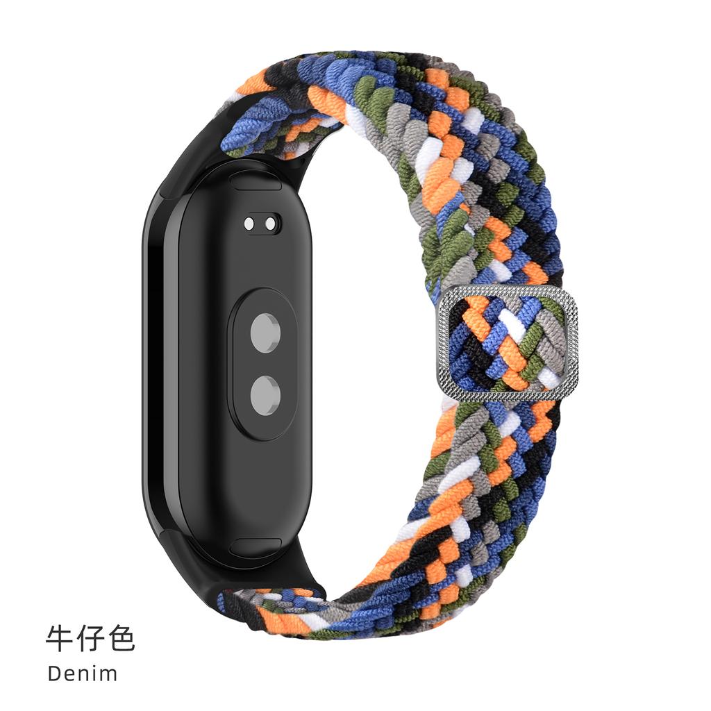 Strap for Xiaomi Mi Band 10 9 8 Elastic Braided Solo Loop Adjustable Buckle Replacement correa bracelet for Miband 4 3 5 6 7