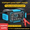 12V Smart Pulse Repair Charger for Lead-Acid Motorcycle and Car Batteries
