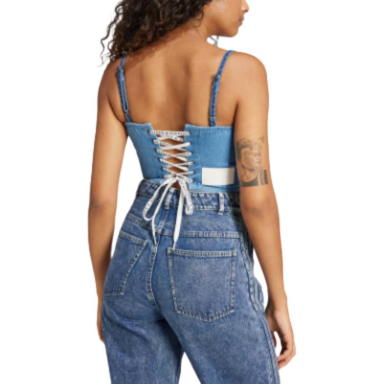 adidas Originals Ksenia Schnaider Fashion Sports Tank Top Women Tops Light-Blue IW5671