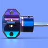 Key Bit Motorcycle Keychain Key Head Cover Decorative Motorcycle Key Head Shell Hexagon Keychain