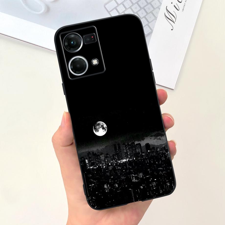 For Cover Reno 7 4G Case Shockproof Soft Silicone Phone Cases For OPPO Reno 7 Global CPH2363 Reno7 4G Back Cover Fashion Cat