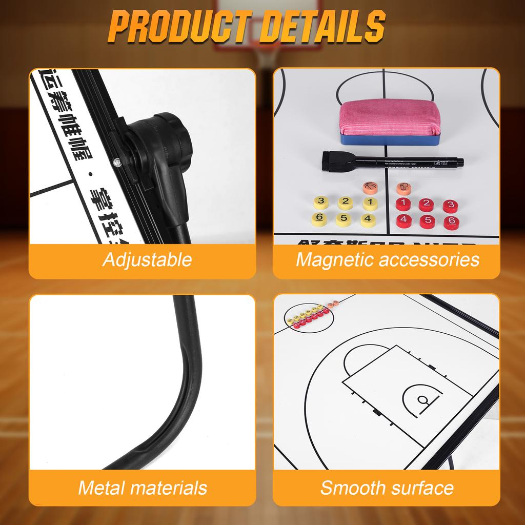 Double-Sided Whiteboards with Markers Eraser Portable Football Clipboard Multi-Purpose Magnet Strategic Board for Coaching Use