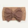 Spring thin baby plain bow headscarf, children's soft and comfortable nylon headband, baby headband
