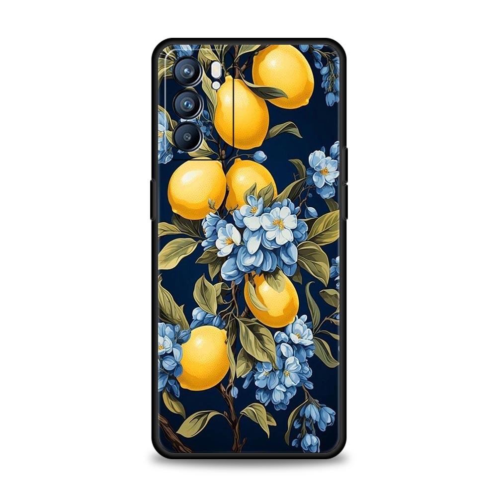 Summer Fresh Fruit Lemon Print Phone Case For Oppo Reno 13 12 11 10 7 F Find X5 X6 A98 A80 A79 A78 A57 A54 A31 A17 Pro Soft TPU
