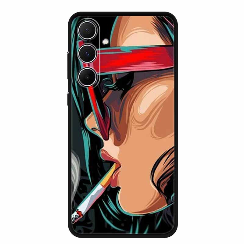 For Samsung Galaxy A55 5G Case Animals Soft Silicone TPU Phone Cases Back Cover For SamsungA55 Wolf Protector Cute Girl Shell