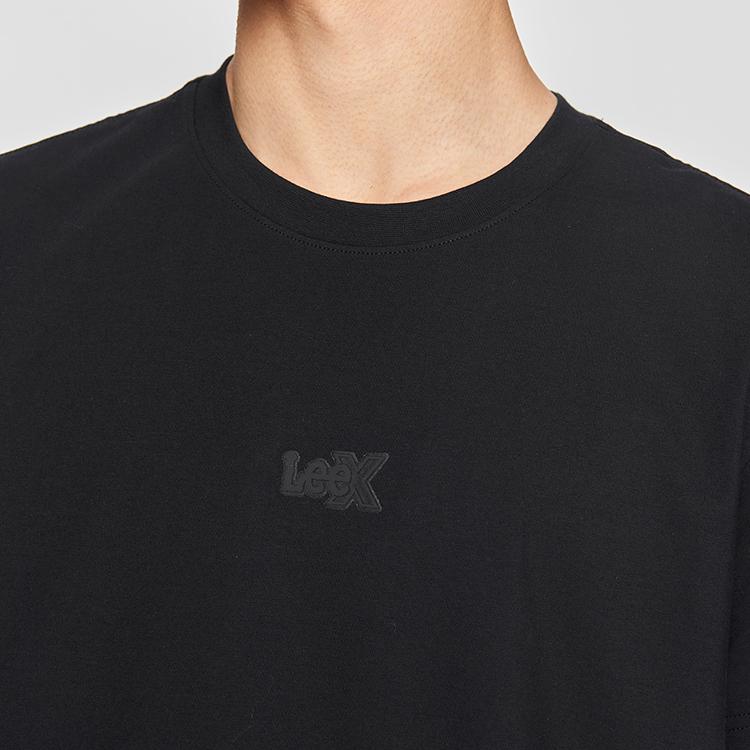 Lee T-Shirts Men's Black Crew Neck Thin Straight Fit LMT009822K9900FK11000