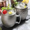 1Pcs 530ml Stainless Steel Moscow Mule Mug Cocktail Wine Cup Hammered Coppery Beer Mugs Coffee Mug Milk Cup Outdoor Tableware