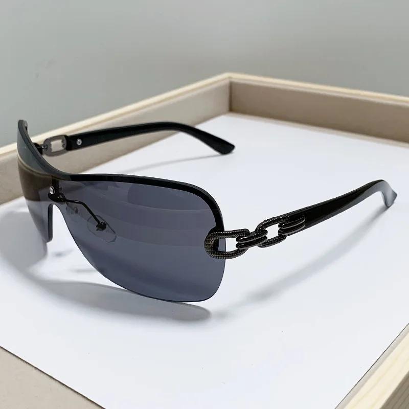 New Arrival Popular Women's Sunglasses Punk Sunglasses Unique Oval Sun Glasses Men Goggle Shades Mirror Colorful Y2K Eyewear