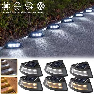 4/1 Stück NEUE Solar Stufenlampe Außen Heim Garten Treppe Terrassenleuchten Stufen Gehwegleuchte Lampen Außen LED Dekorative Solar Stufenlampe