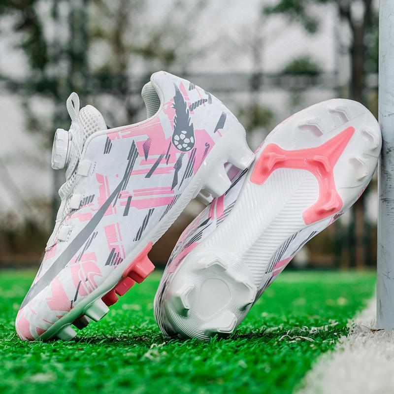 Fußballschuhe Grenzüberschreitend Kinder Jungen Gebrochene Nägel TF Mädchen Grundschule Teenager Drehknöpfe Rasen Trainingsschuhe