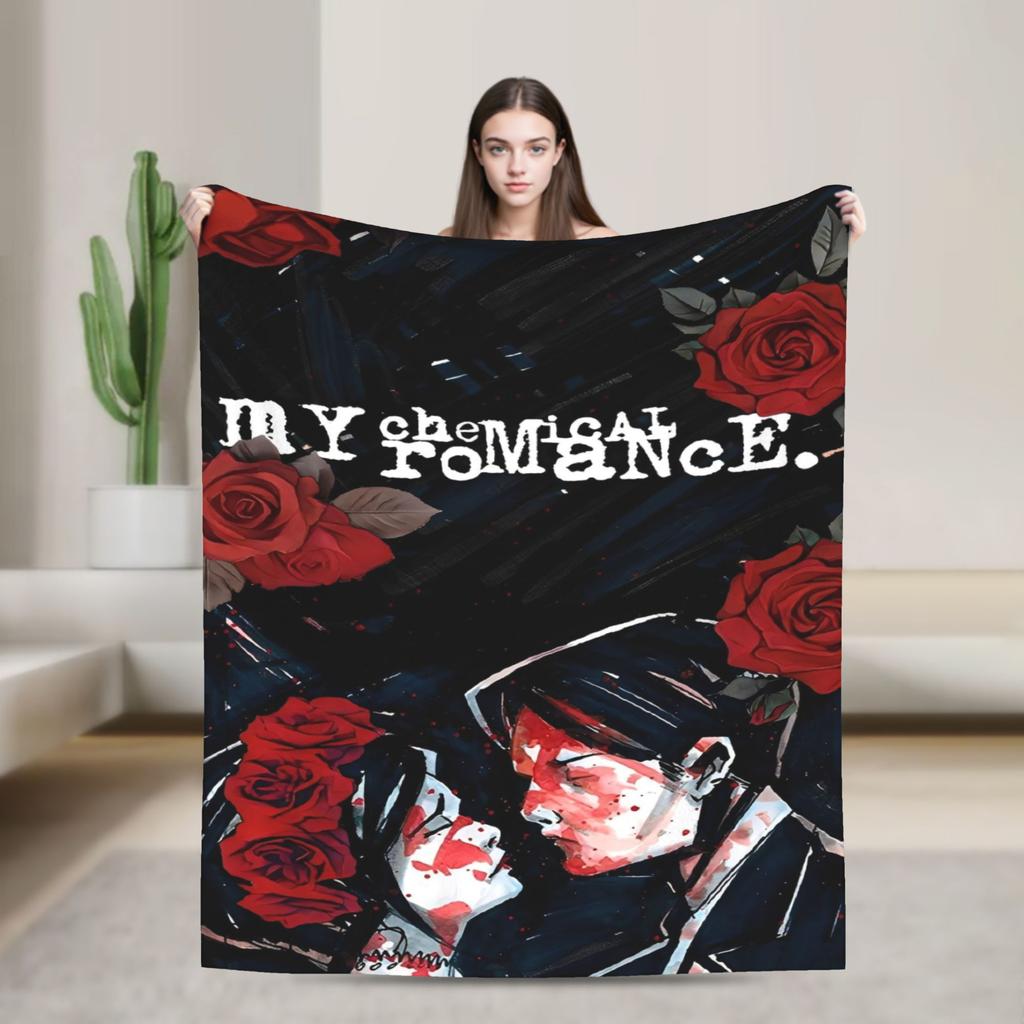 The Black Parade Mantas Tour My Chemical Romance Franela Impresionante Cálida Manta para Cama Cubrecama Invierno