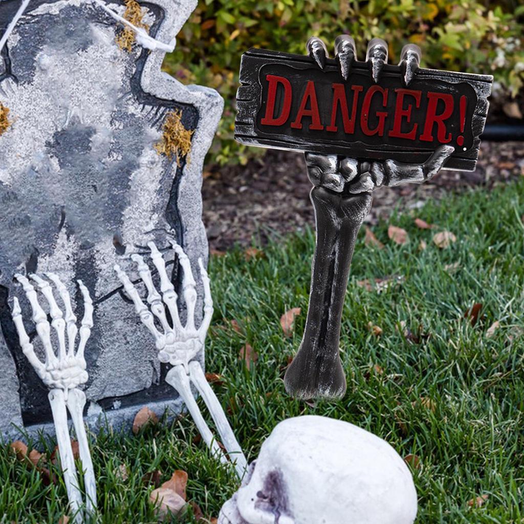 Skelett Gartenschilder 54cm Halloween Skelett Knochen Gartenschilder Gruselige Partyzubehör für Draußen Drinnen Feiertag Spukhaus