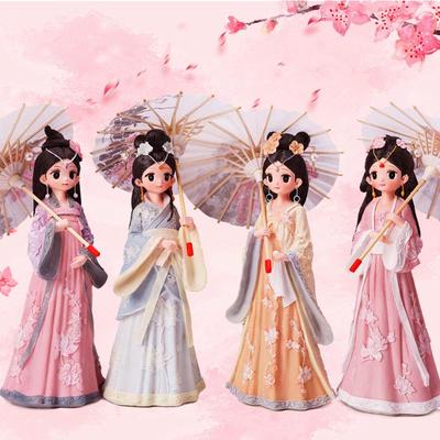 Creative Resin Hanfu Princess Retro Decoration – Girls' Birthday Gift