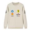 Unisex Damen Herren Frühling und Herbst F1 Ferrari Racing Print Rundhals Sweatshirt Lässig Locker Langarm Pullover Sport Streetwear