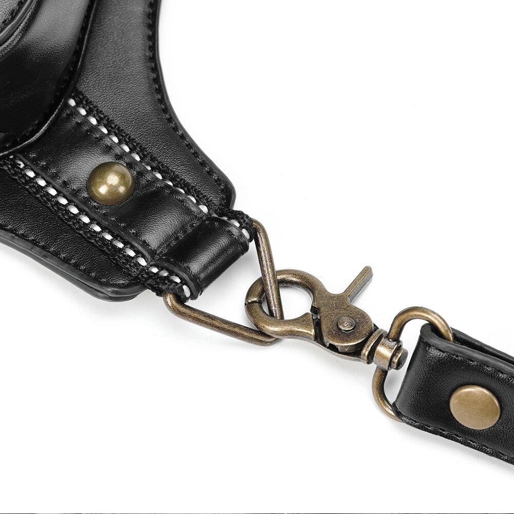 Johnature Moto & Biker Dame Midjepakke Multifunksjonell belteveske Fashion Rivet Pu Leather Skulder- og Crossbody-vesker