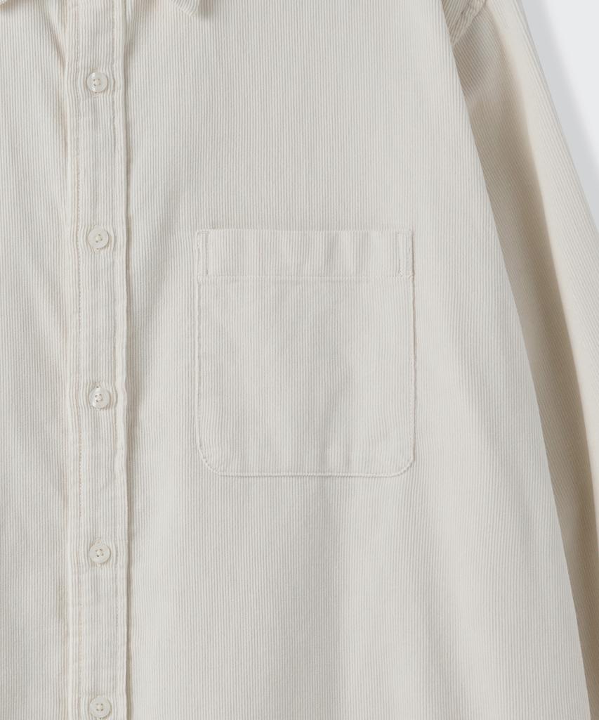 Musinsa Standard Relaxed 16W Corduroy Shirt [Cream]