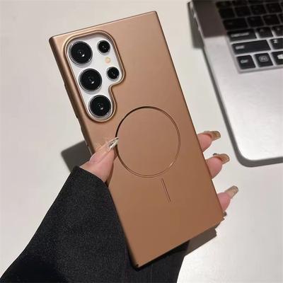 Plating Case Bumper for Samsung S25 Ultra/S24 Ultra/S25 Plus/S23 - MagSafe Wireless Charging Shockproof Hard Shell Cover
