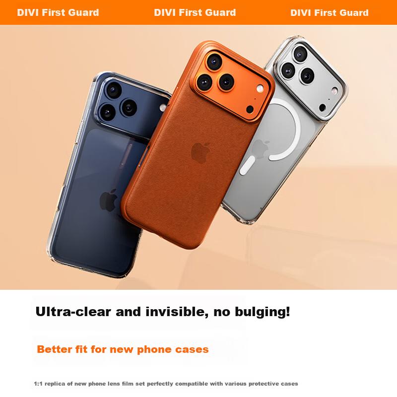 DIVI DIVI Scratch-Resistant Full Coverage Lens Protector for iPhone 17 Pro Camera and Base, Anti-Scratch and Explosion-Proof Film