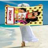 Custom Name Ultra-Soft Beach Towel with Bob's Burgers Theme,Ideal for Pool - Camping, Diving - Perfect Travel Essential, Vibrant Beach Towel.