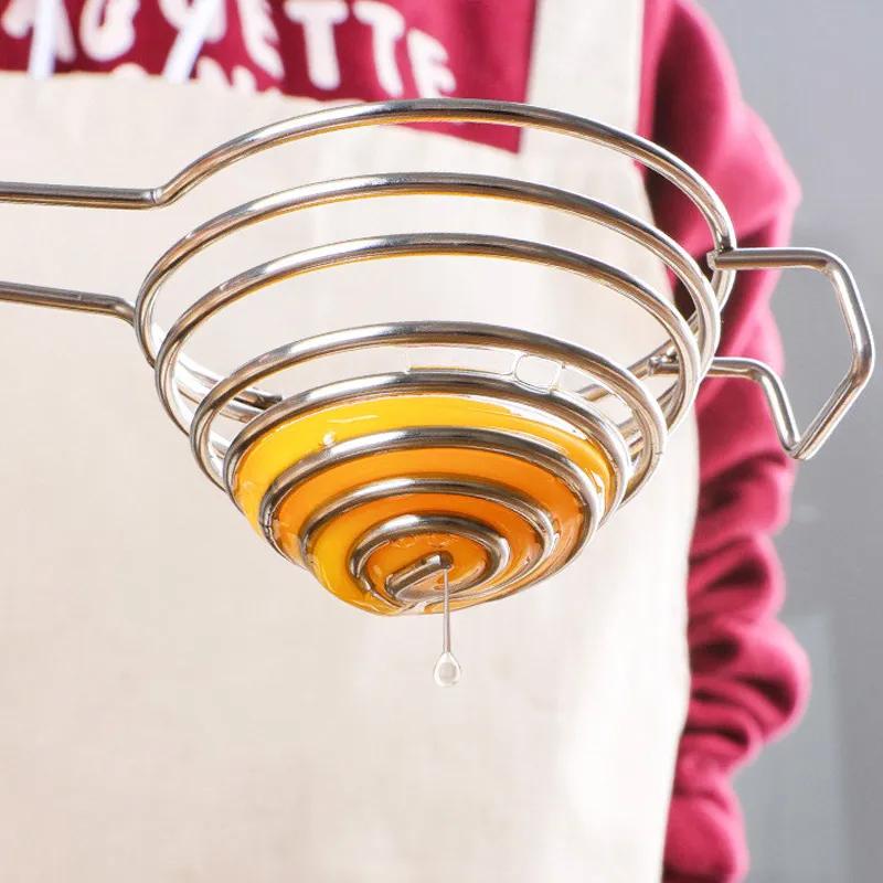 Eigelbtrenner Kochwerkzeug Eiertrenner Edelstahl Küchenhelfer Trichter Kuchenwerkzeuge Langer Griff Making TLY036