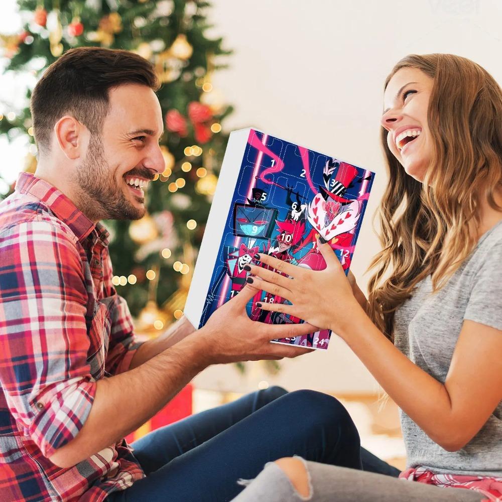 Neues Thema Hazbins Hotels Adventskalender Box Anime Druck Festival Überraschungsbox Countdown Weihnachtsbaum Dekoration Anhänger Feiertagsgeschenk