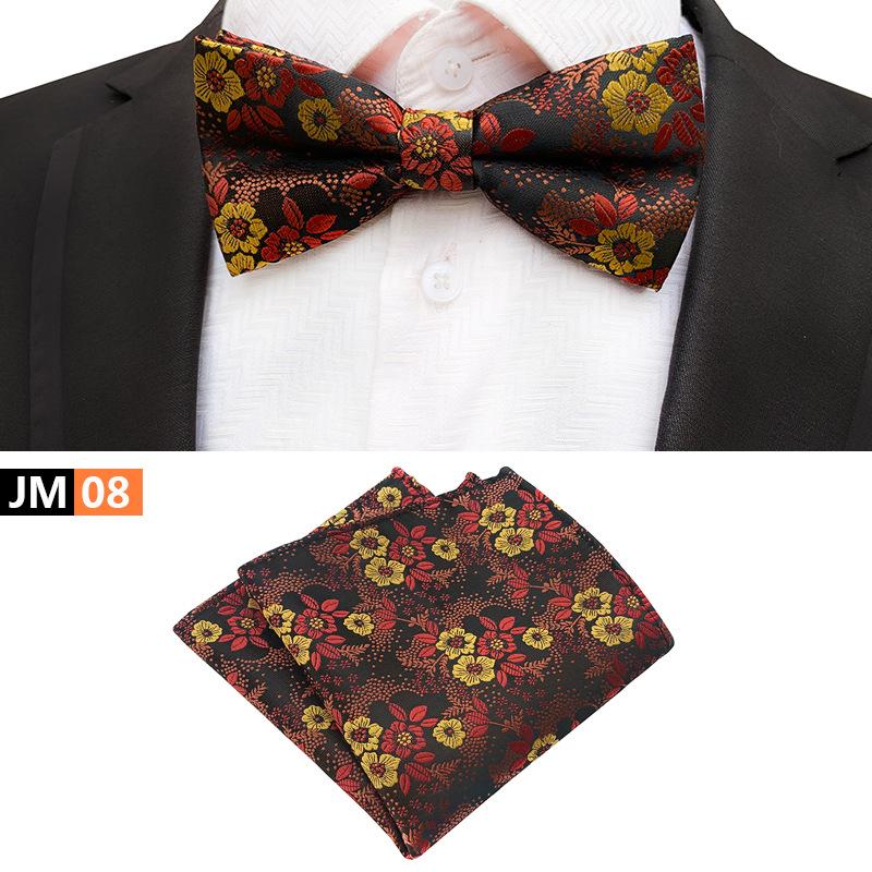 İki Parça Takım Paisley Papyon ve Cep Mendilleri