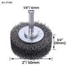 5Pcs/2Pcs/1Pc Rotary Polishing Tool Professional Stainless Steel Wire Brush Wheel 2" 50mm Rust Removal Edge Grinding Brush