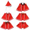 Lace Trim Pet Christmas Costume Soft Fabric Cat Xmas Clothes  Home Holiday Decor